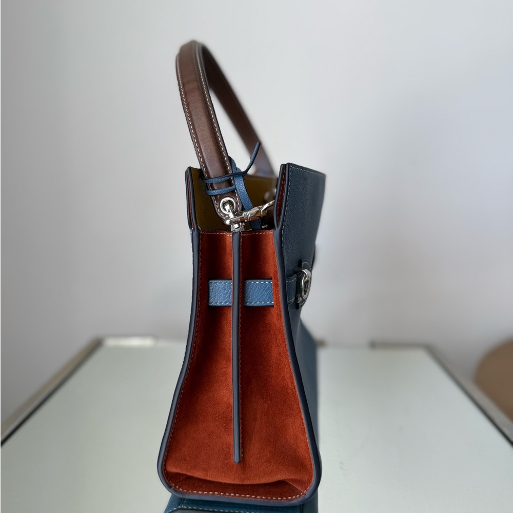 Tory Burch Blue Satchel Bag - Picture 5 of 11